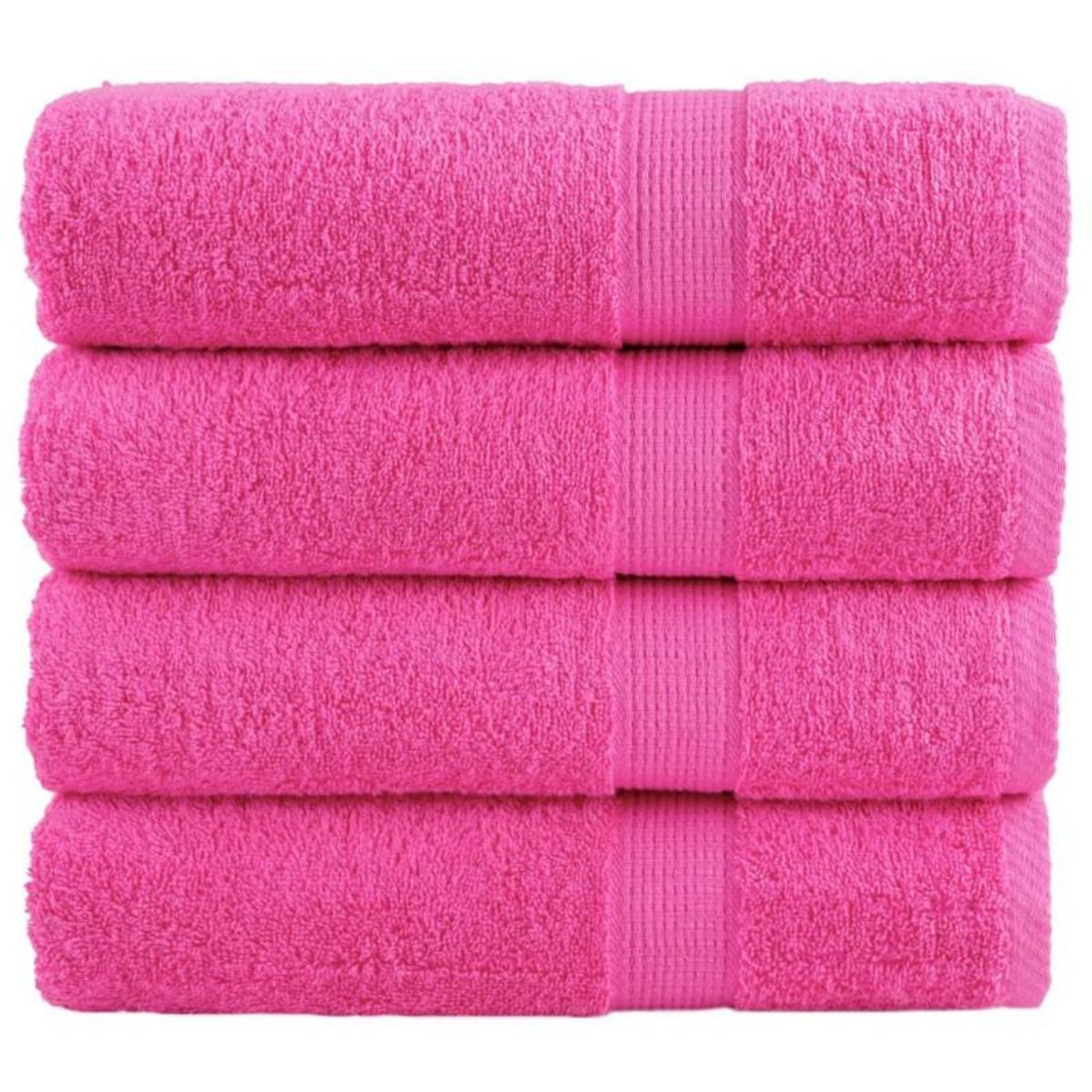 VIDAXL Essuie mains de qualité supérieure SOLUND 4 pcs rose 600 g m²