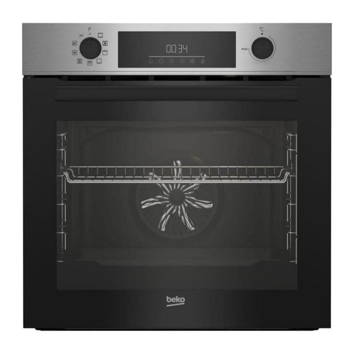 Beko Four encastrable Pyrolyse Chaleur pulsée BEKO BBIM11300XMP Inox - Porte froide - 72L - 59,4 cm