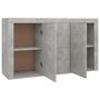 Voir la diapositive 5 : VIDAXL Buffet Gris beton 120x36x69 cm Bois d'ingenierie