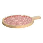 SECRET DE GOURMET Assiette de Présentation en Bois  Inaya  40cm Terracotta