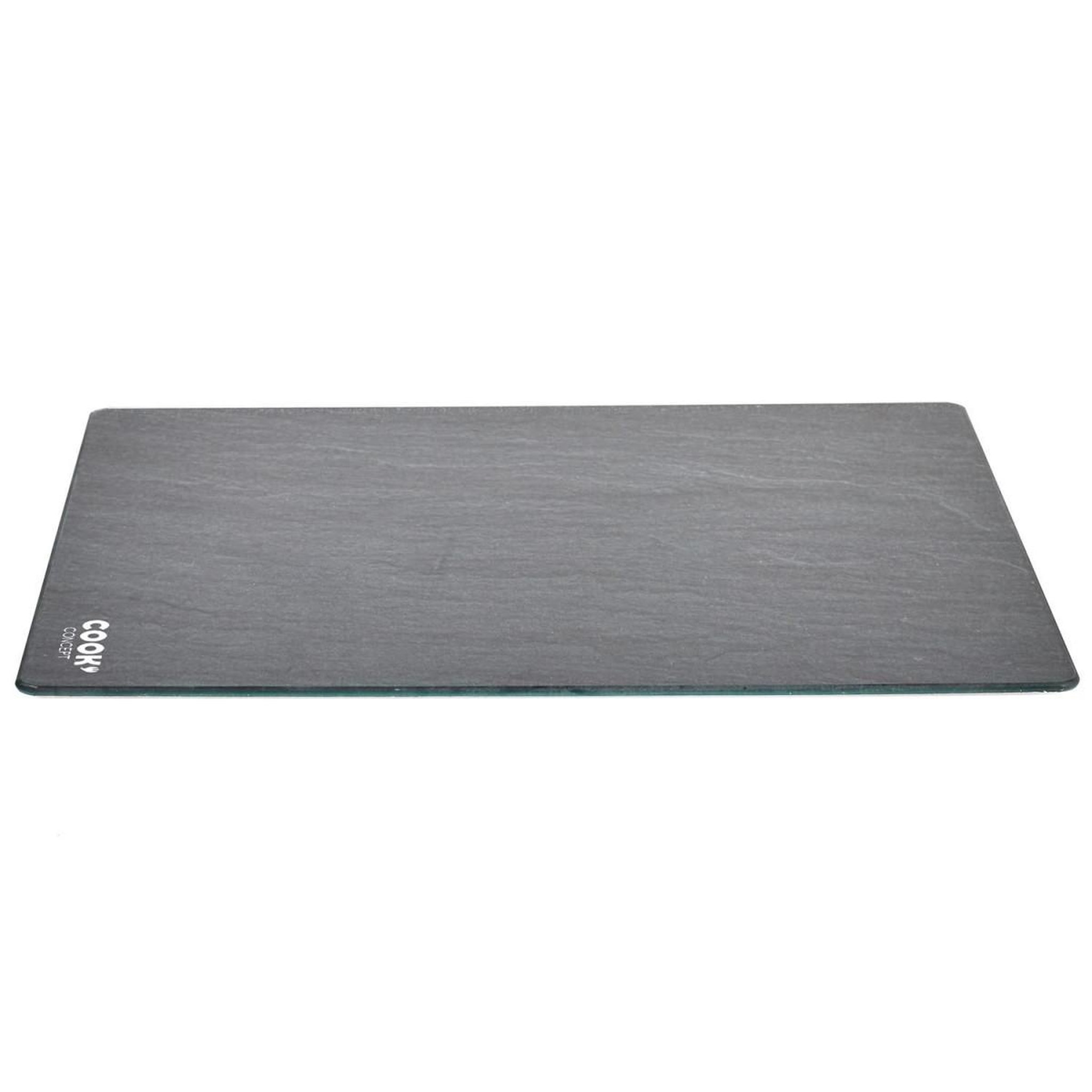 COOK CONCEPT Planche à découper en verre  ardoise  40cm noir