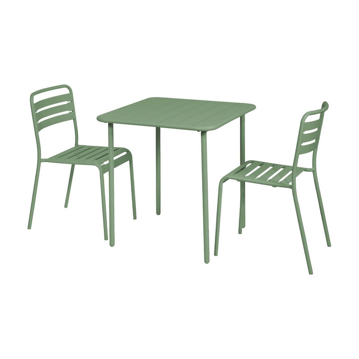 SWEEEK Table de jardin métal 2 places, Amelia 70 x 70cm