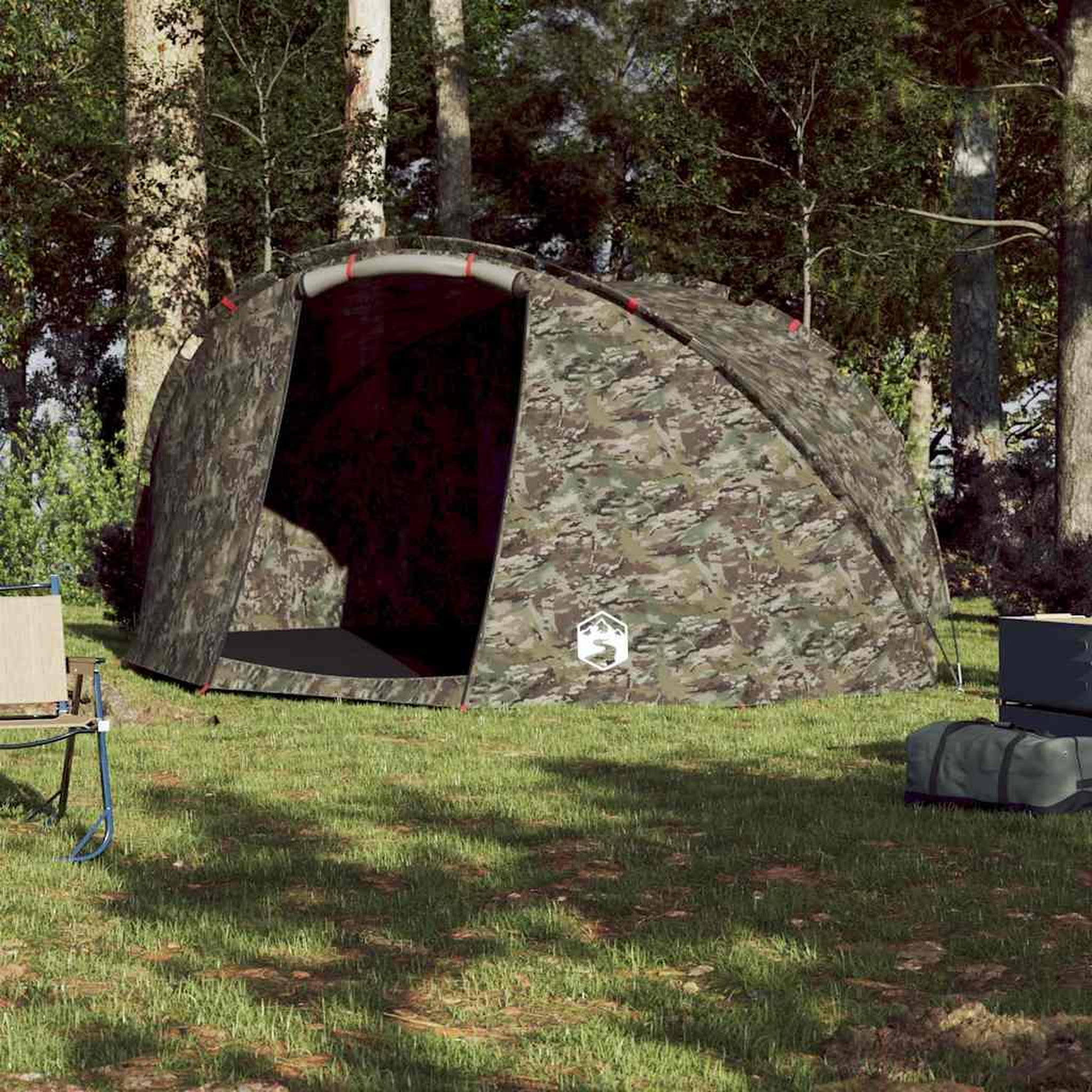 Voir la diapositive 3 : VIDAXL Tente de peche 5 personnes camouflage impermeable
