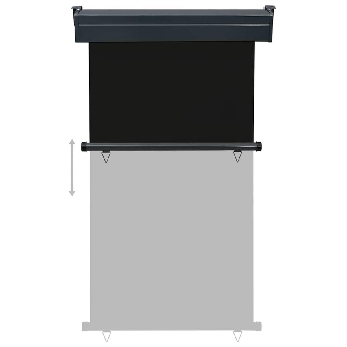 VIDAXL Auvent lateral de balcon 105x250 cm noir