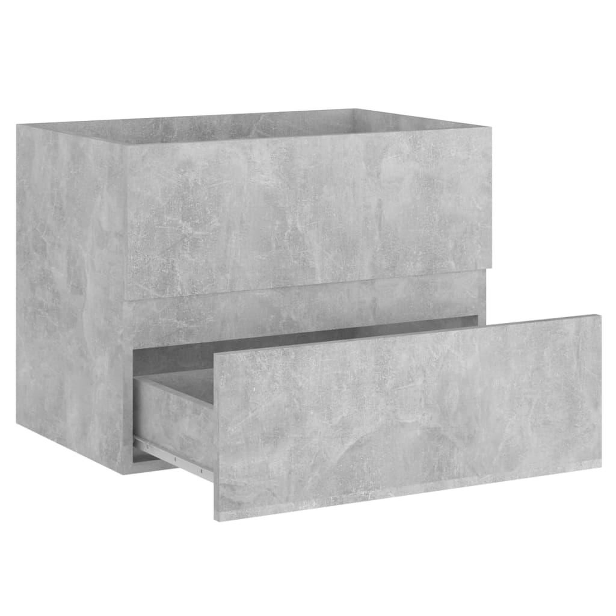 Voir la diapositive 5 : VIDAXL Armoire d'evier avec lavabo integre Gris beton Agglomere