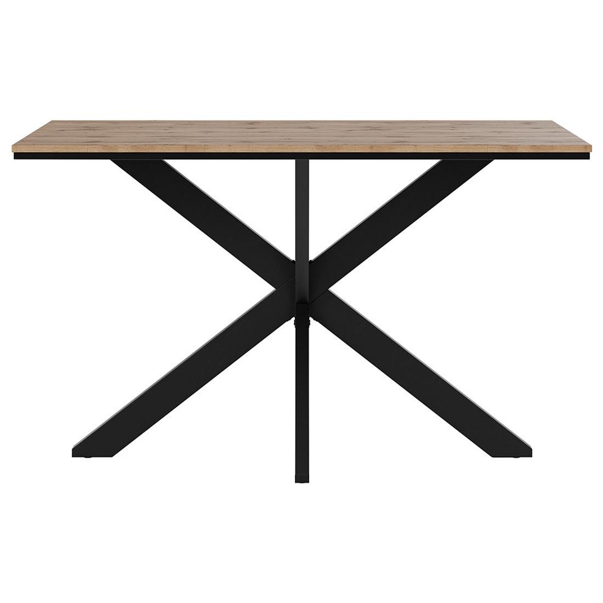 Voir la diapositive 4 : BEST MOBILIER Tom - table à manger - plateau effet bois - pieds en métal - 4 à 6 personnes