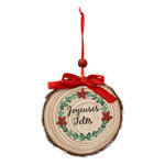 ATMOSPHERA Sujet de Noël en Bois  Rondin  9cm Naturel