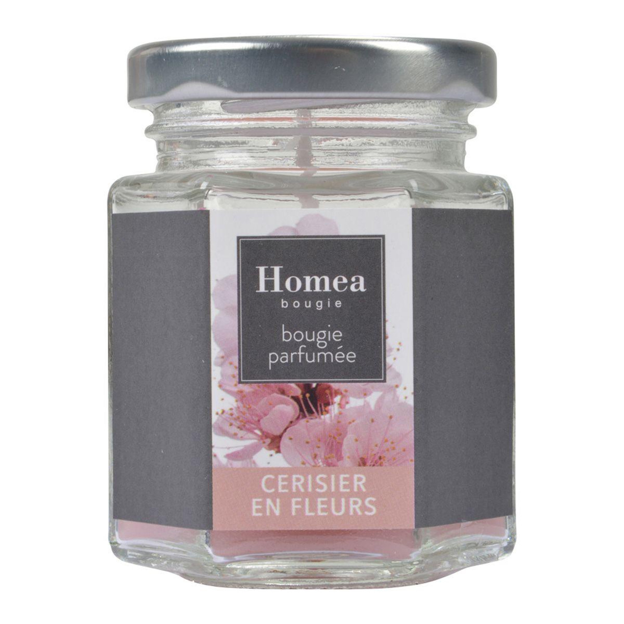 HOMEA Bougie verrine parfumée  essentiel ii  7cm cerisier en fleurs