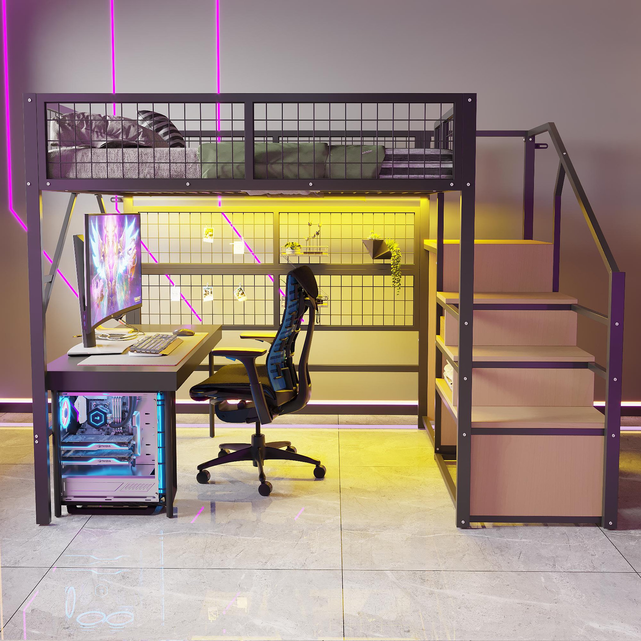 Voir la diapositive 4 : MERAX Lit mezzanine