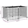Voir la diapositive 5 : VIDAXL Cage animaux de compagnie a 8 panneaux et porte Noir 35x35 cm