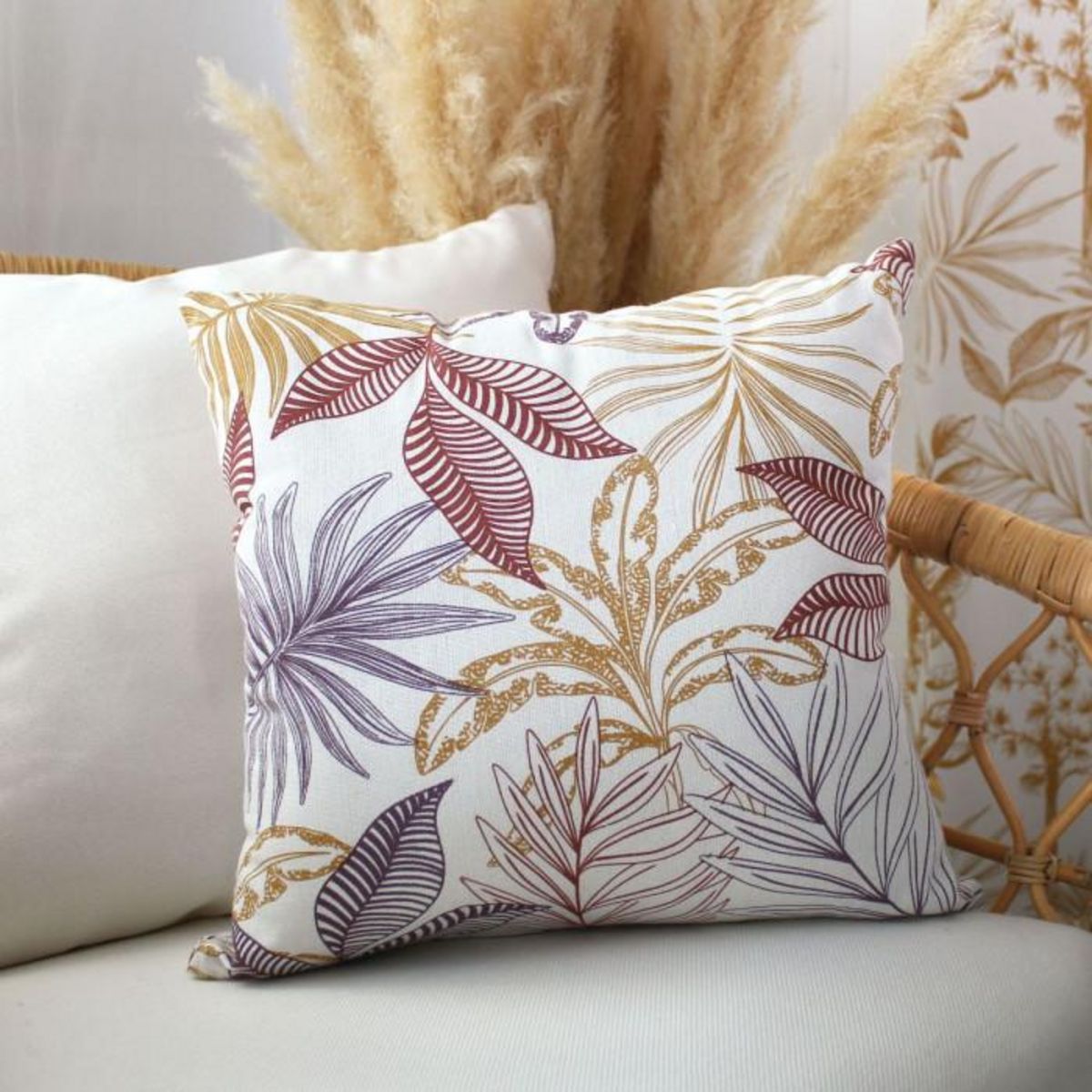 Paris Prix Coussin Déco à Motifs  Hévéa  40x40cm Multicolore