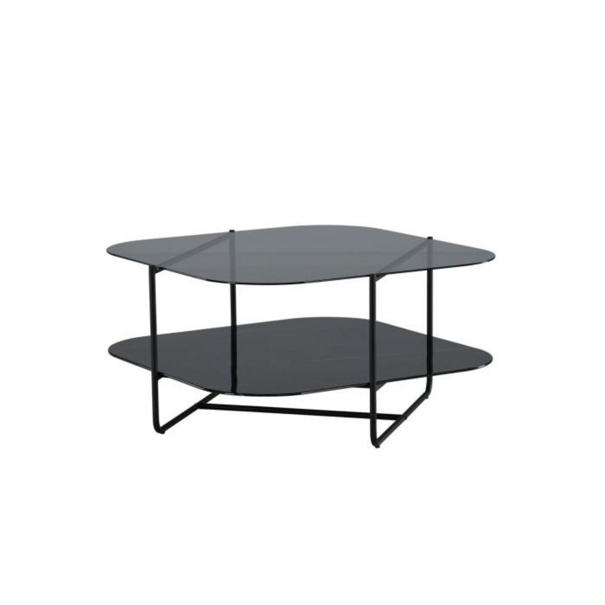 Paris Prix Table Basse en Verre  Un-Line  85cm Noir