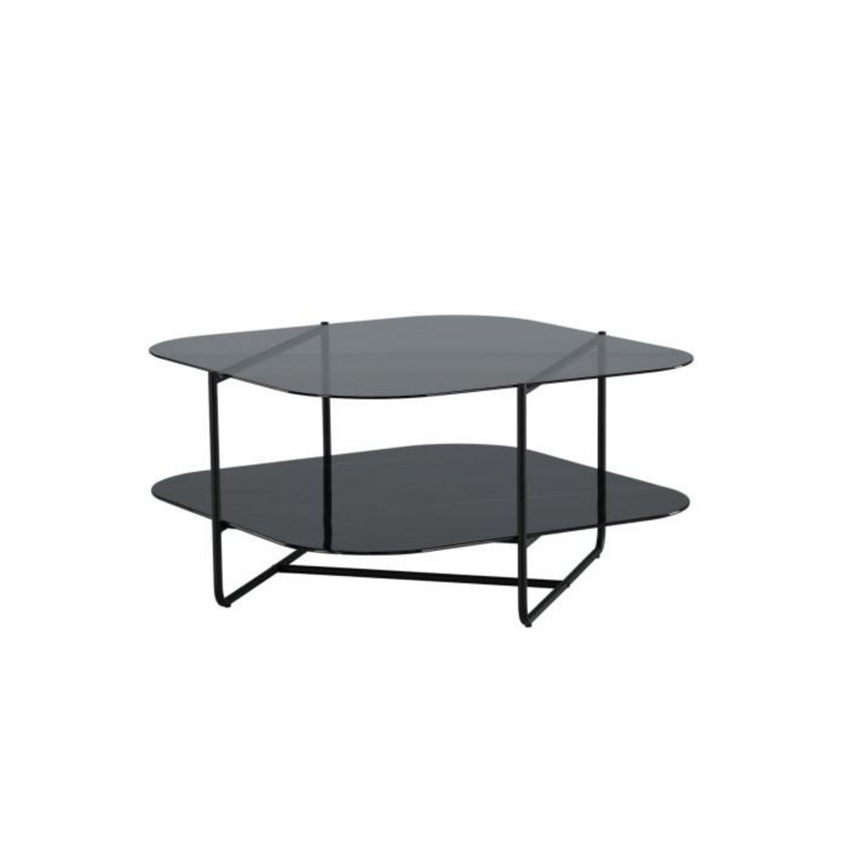 Paris Prix Table Basse en Verre  Un-Line  85cm Noir