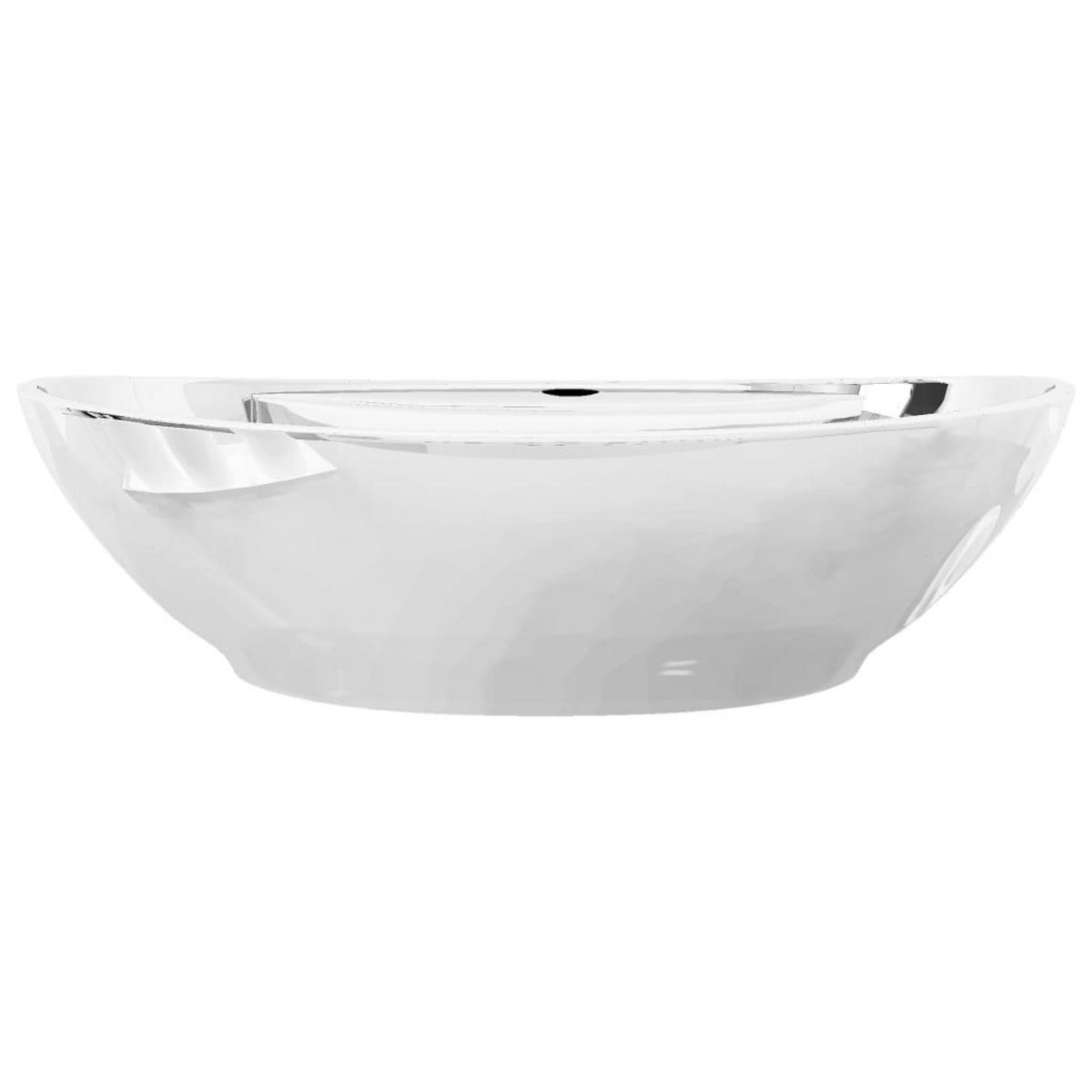 VIDAXL Lavabo avec trop-plein 58,5 x 39 x 21 cm Ceramique Argente