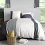 Voir la diapositive 1 : ATELIER DU COTON Parure housse de couette 100% 260x240cm coton 57fils stratus
