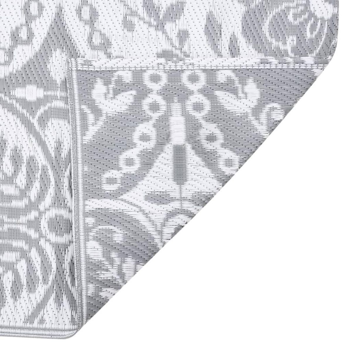 VIDAXL Tapis d'exterieur ARAKIL gris clair 140 x 200 cm PP