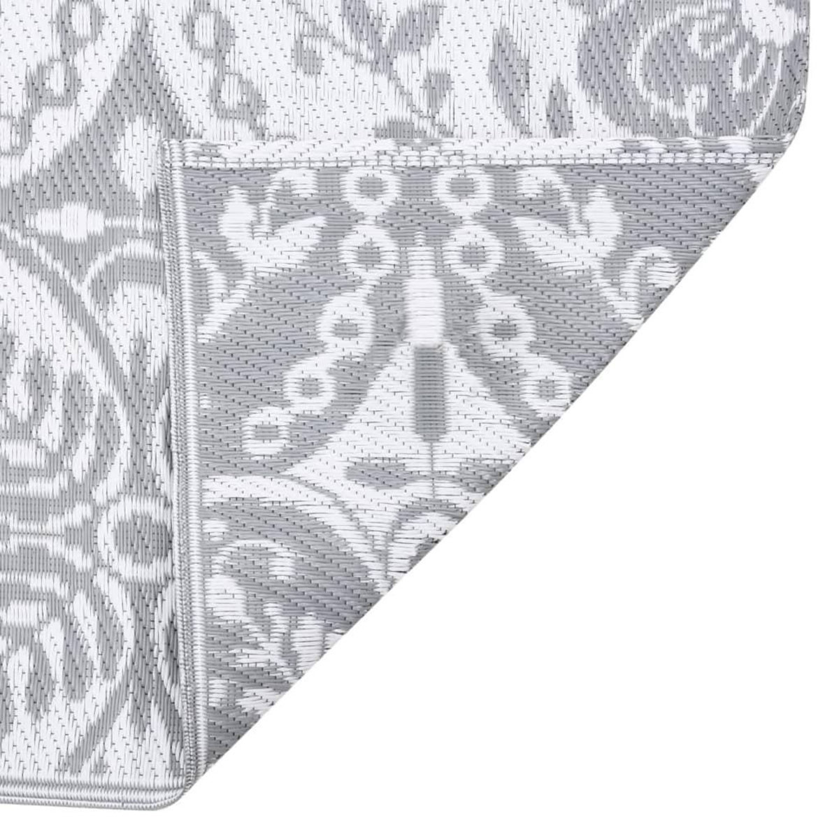 VIDAXL Tapis d'exterieur ARAKIL gris clair 140 x 200 cm PP