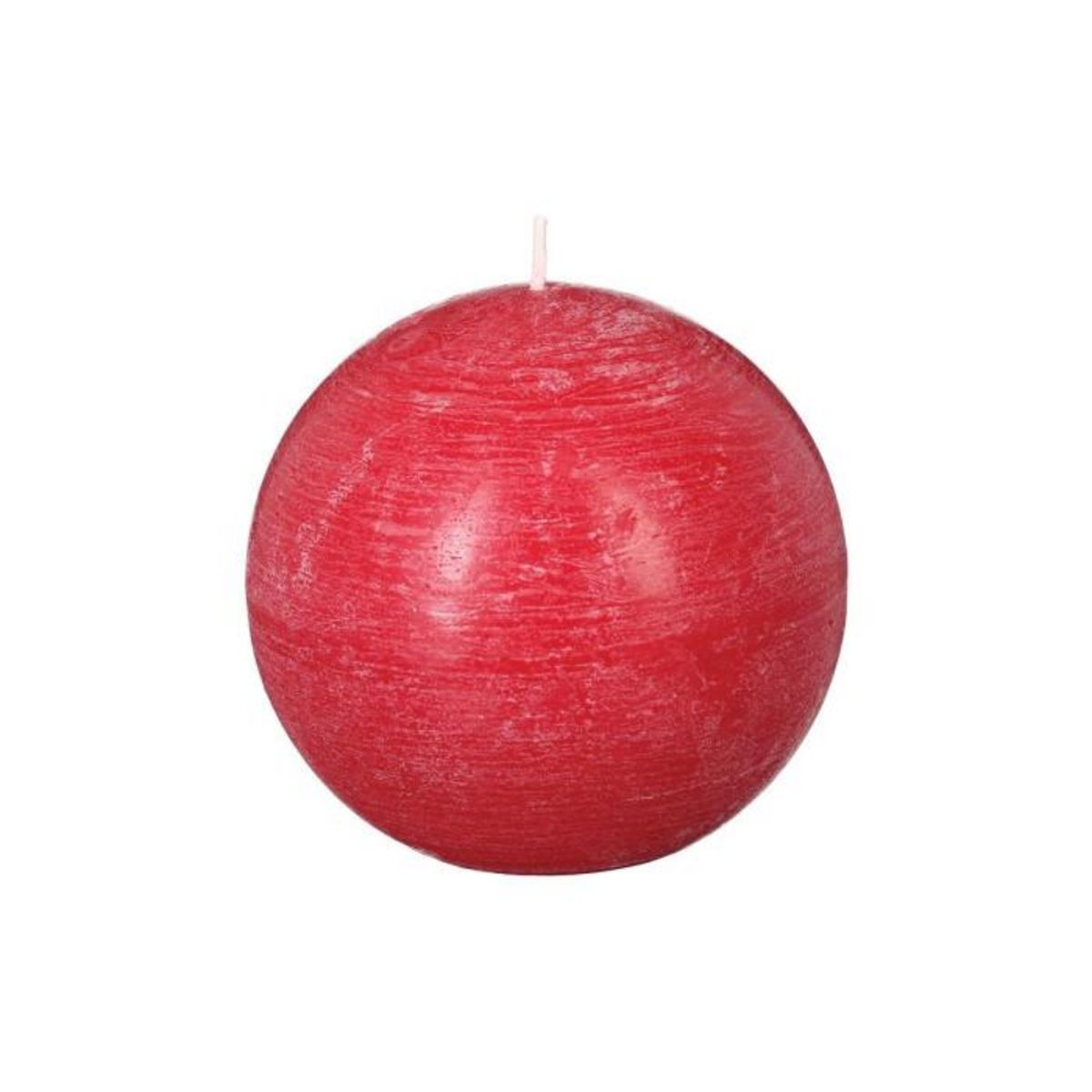 COMPTOIR DE LA BOUGIE Bougie Boule  Rustic  10cm Rouge
