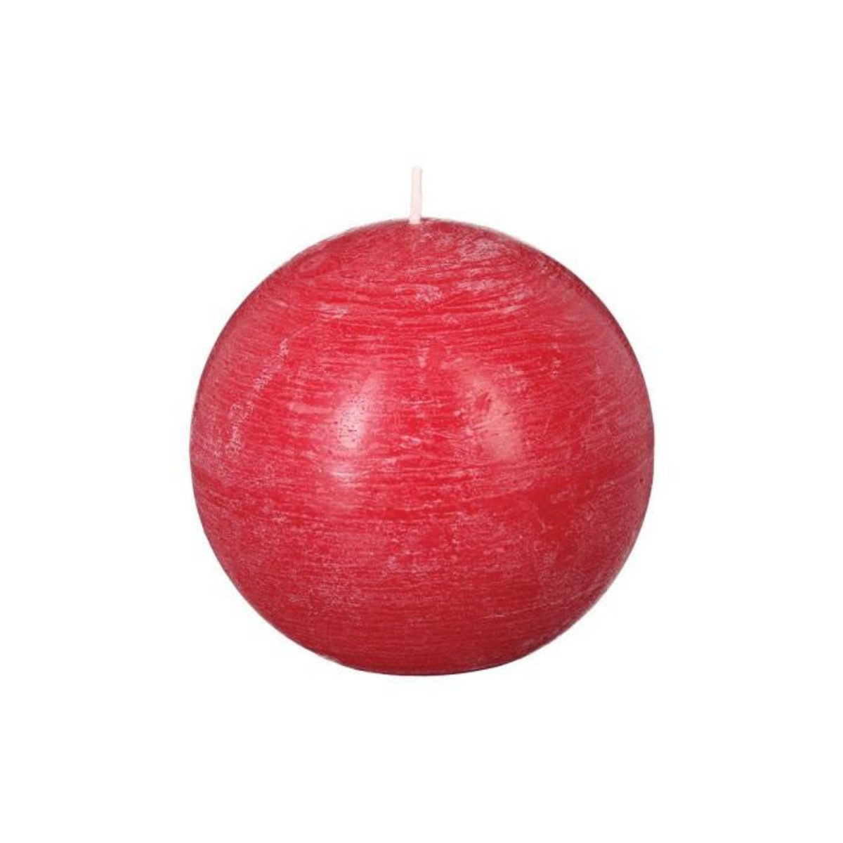COMPTOIR DE LA BOUGIE Bougie Boule  Rustic  10cm Rouge