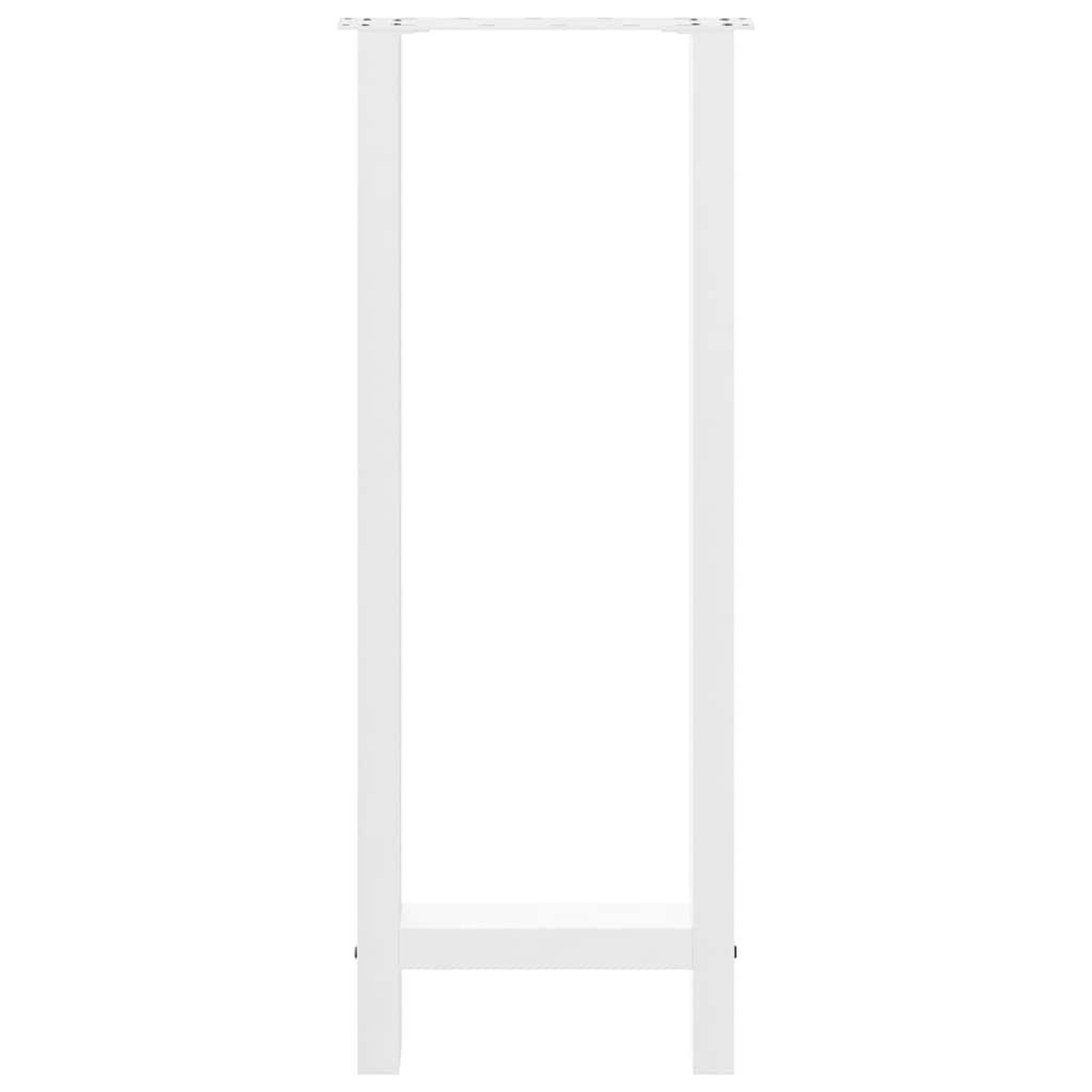 Voir la diapositive 5 : VIDAXL Pieds de table basse blanc 2 pcs 50x(100-101) cm acier
