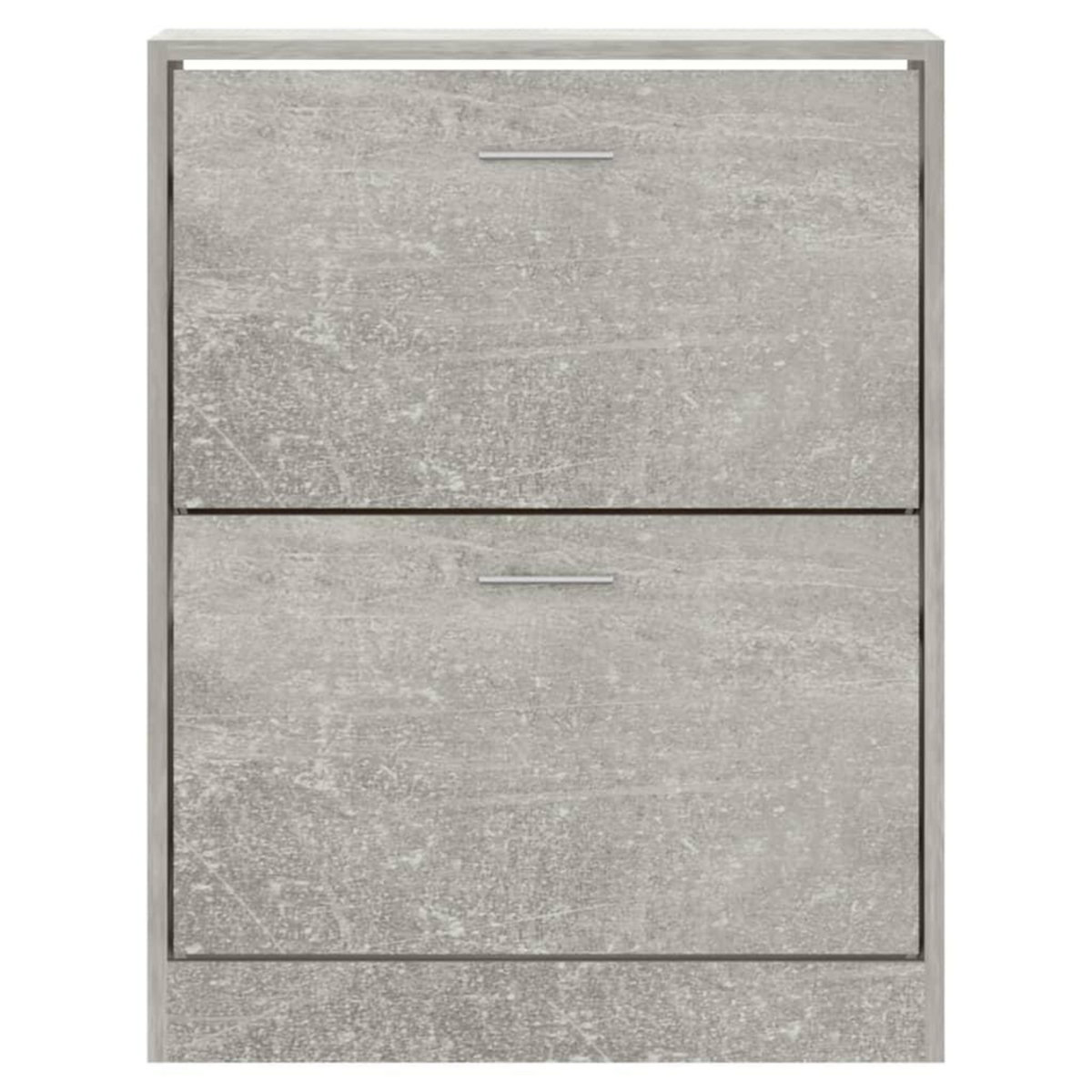 VIDAXL Armoire a chaussures Gris beton 63x24x81 cm Bois d'ingenierie