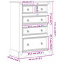 Voir la diapositive 6 : VIDAXL Commode  80x43x114 cm bois massif de pin