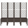 Voir la diapositive 3 : VIDAXL Jardiniere avec treillis marron 160x40x142 cm PP
