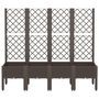 Voir la diapositive 3 : VIDAXL Jardiniere avec treillis marron 160x40x142 cm PP