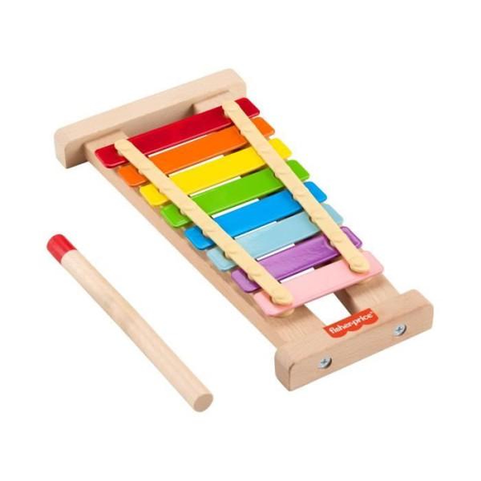 Voir la diapositive 4 : FISHER PRICE Fisher-Price-Xylophone en bois, instrument de musique avec 2 pieces HXV13