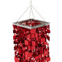 Voir la diapositive 2 : Paris Prix Abat-Jour Suspension Design  Disco  122cm Rouge