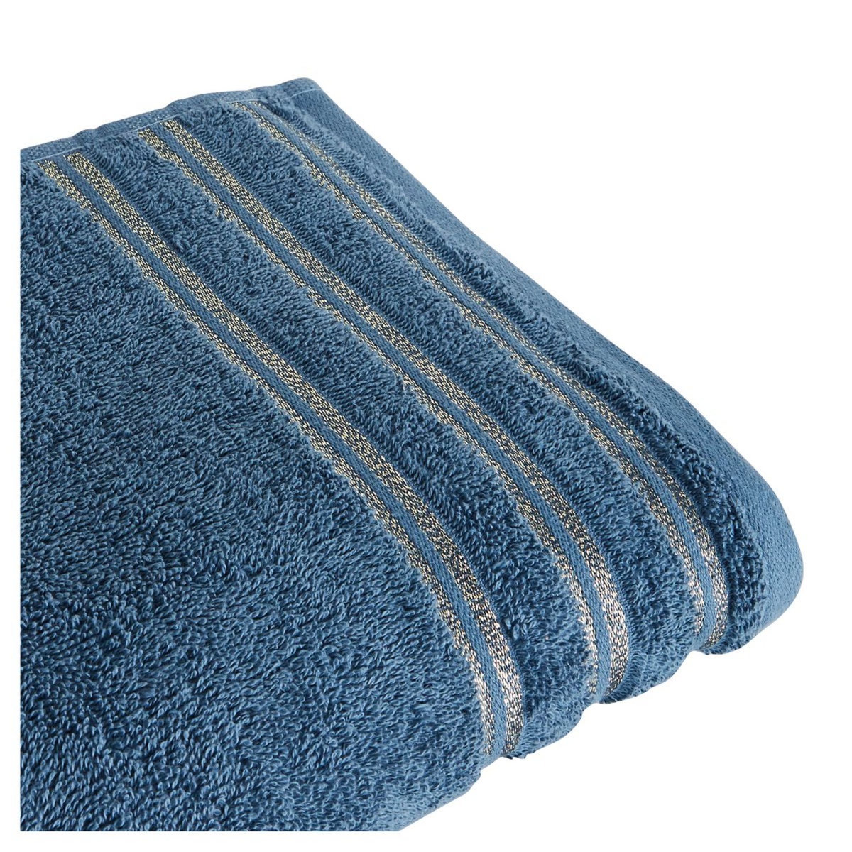 ACTUEL Drap de bain uni en coton liteau lurex 500 g/m²