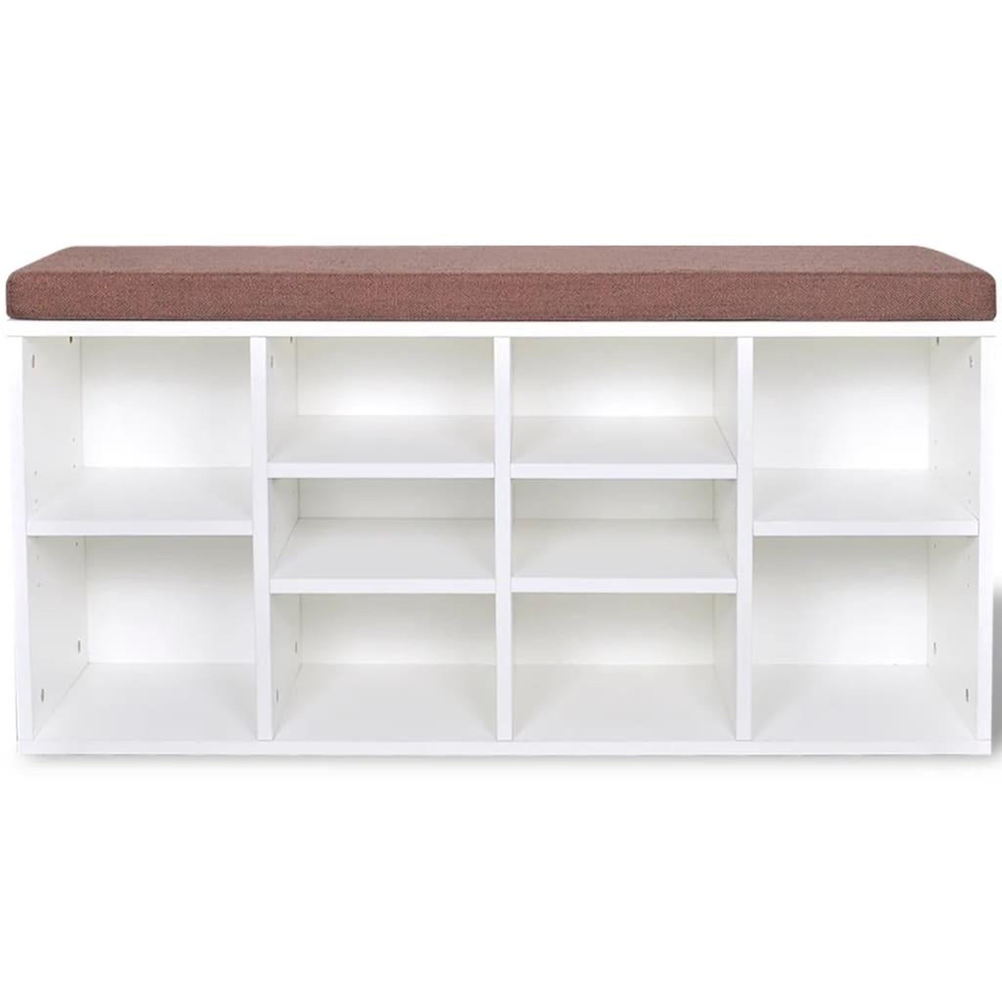 Voir la diapositive 3 : VIDAXL Banc de rangement a chaussures 10 compartiments Blanc