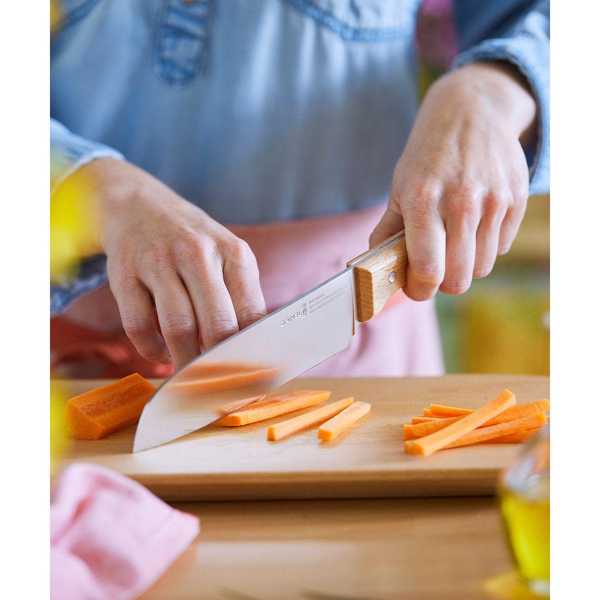 Voir la diapositive 4 : Opinel Couteau japonais santoku parallèle no119