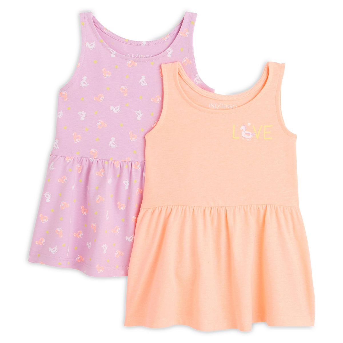 IN EXTENSO Lot de 2 robes bébé fille