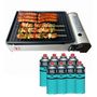 Voir la diapositive 1 : INTEC Barbecue à gaz Grill 1900W + 8 cartouches de gaz Allumage Piezo + Récupérateur de graisse Camping COOK160