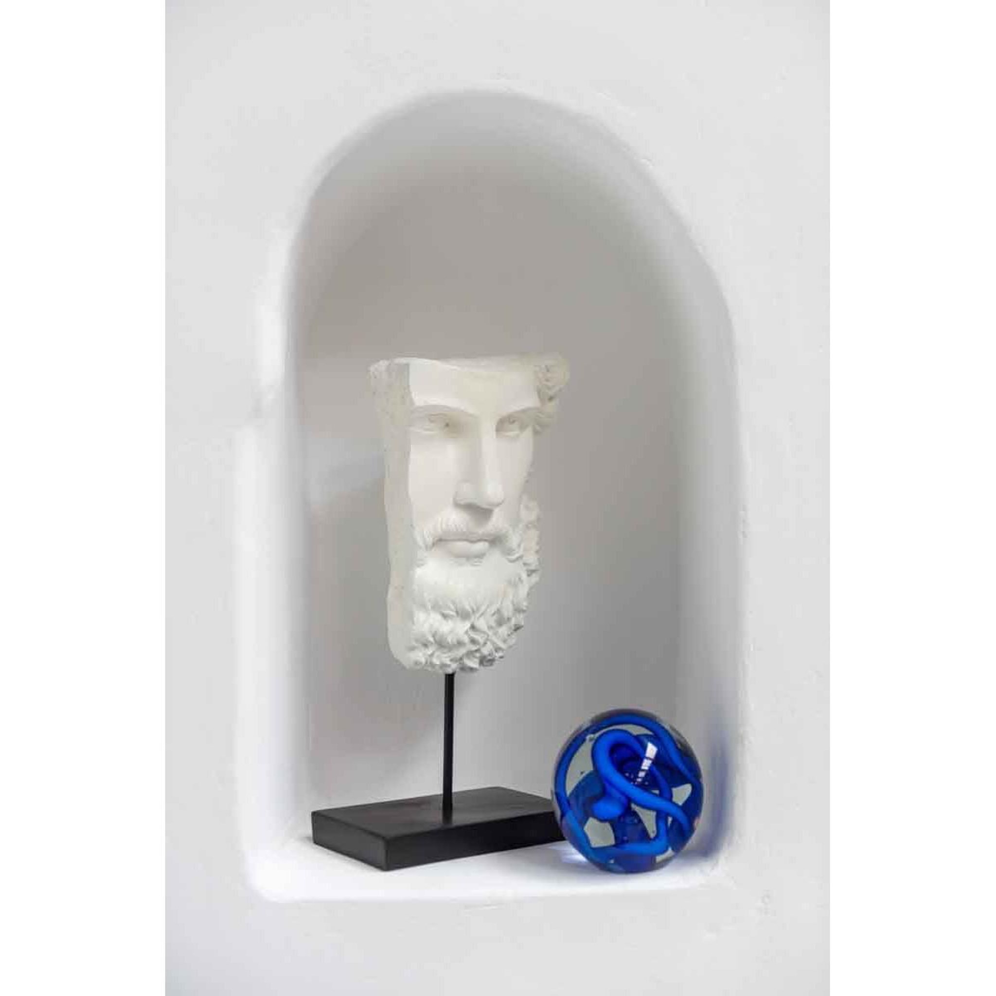 Voir la diapositive 2 : J-LINE Presse-papier en verre  guirlande  10cm bleu