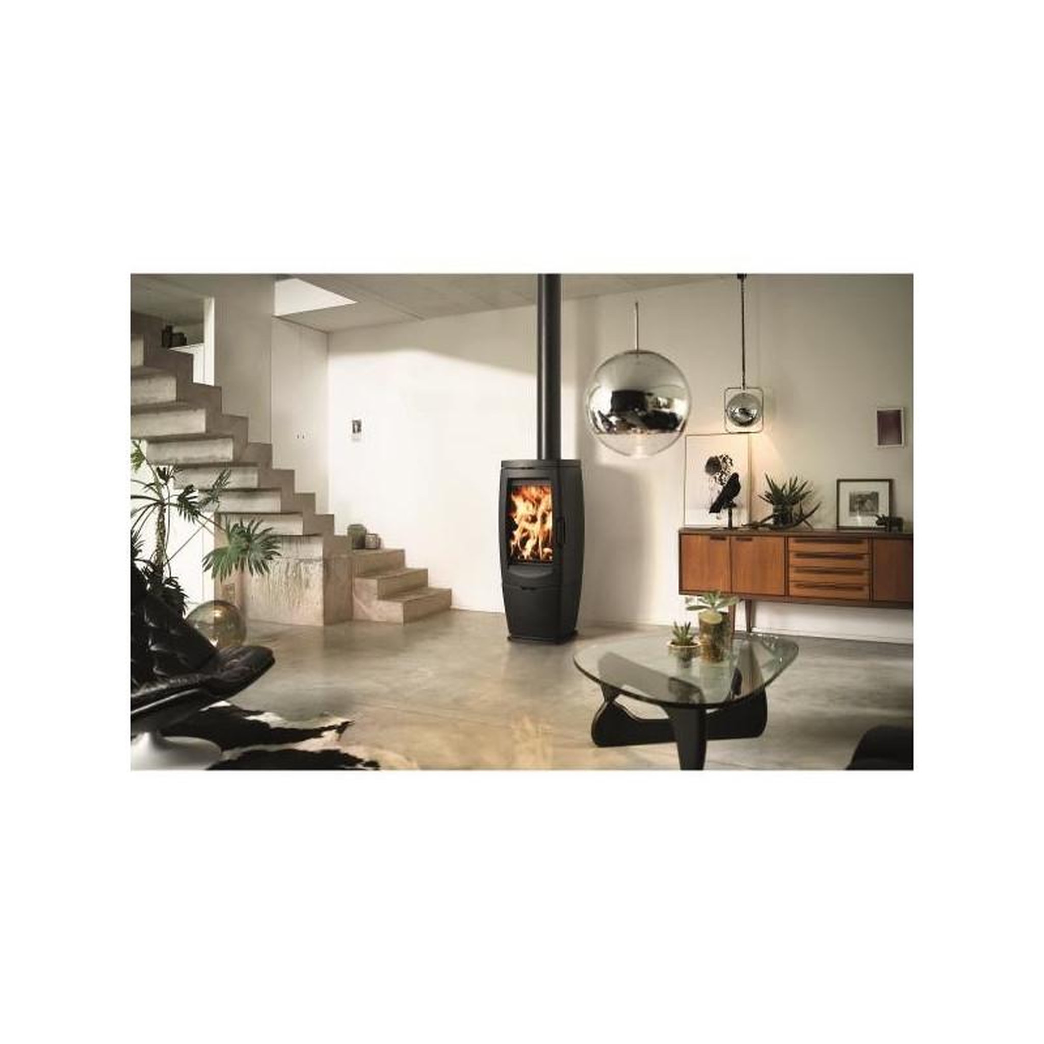 Voir la diapositive 3 : Supra Poêle à bois fonte 10kw noir - 117322