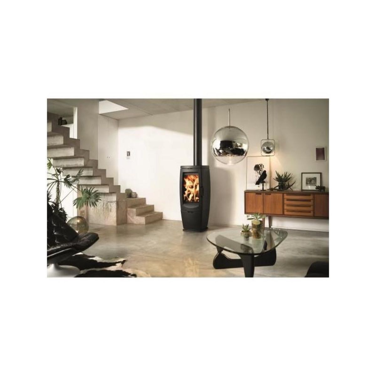 Supra Poêle à bois fonte 10kw noir - 117322