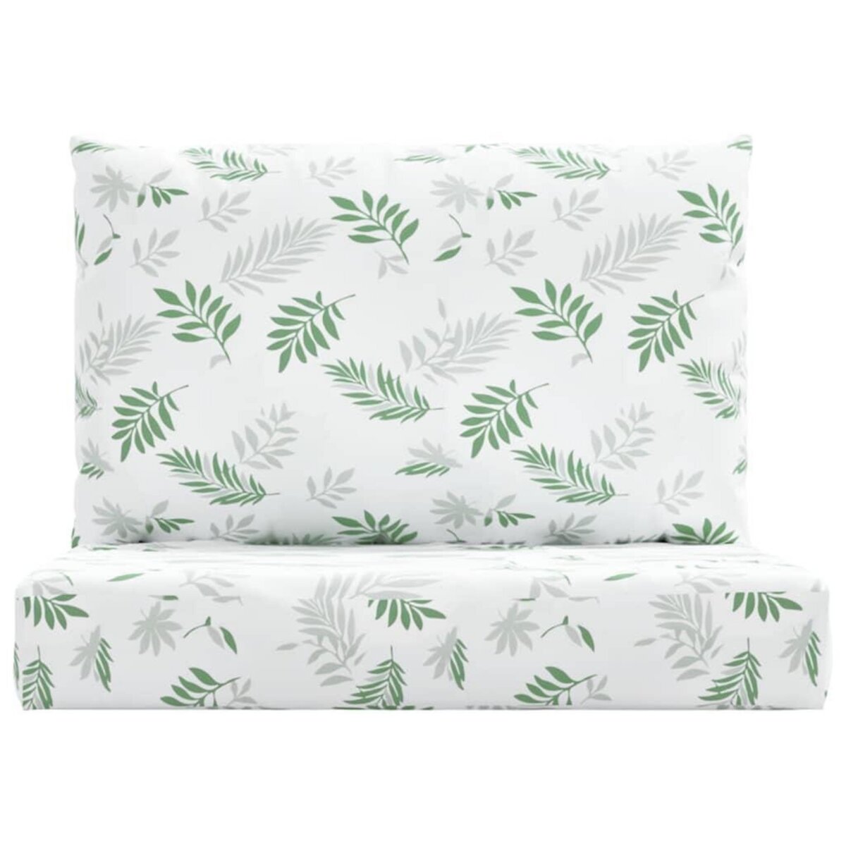 VIDAXL Coussins de palette lot de 2 motif de feuilles tissu Oxford