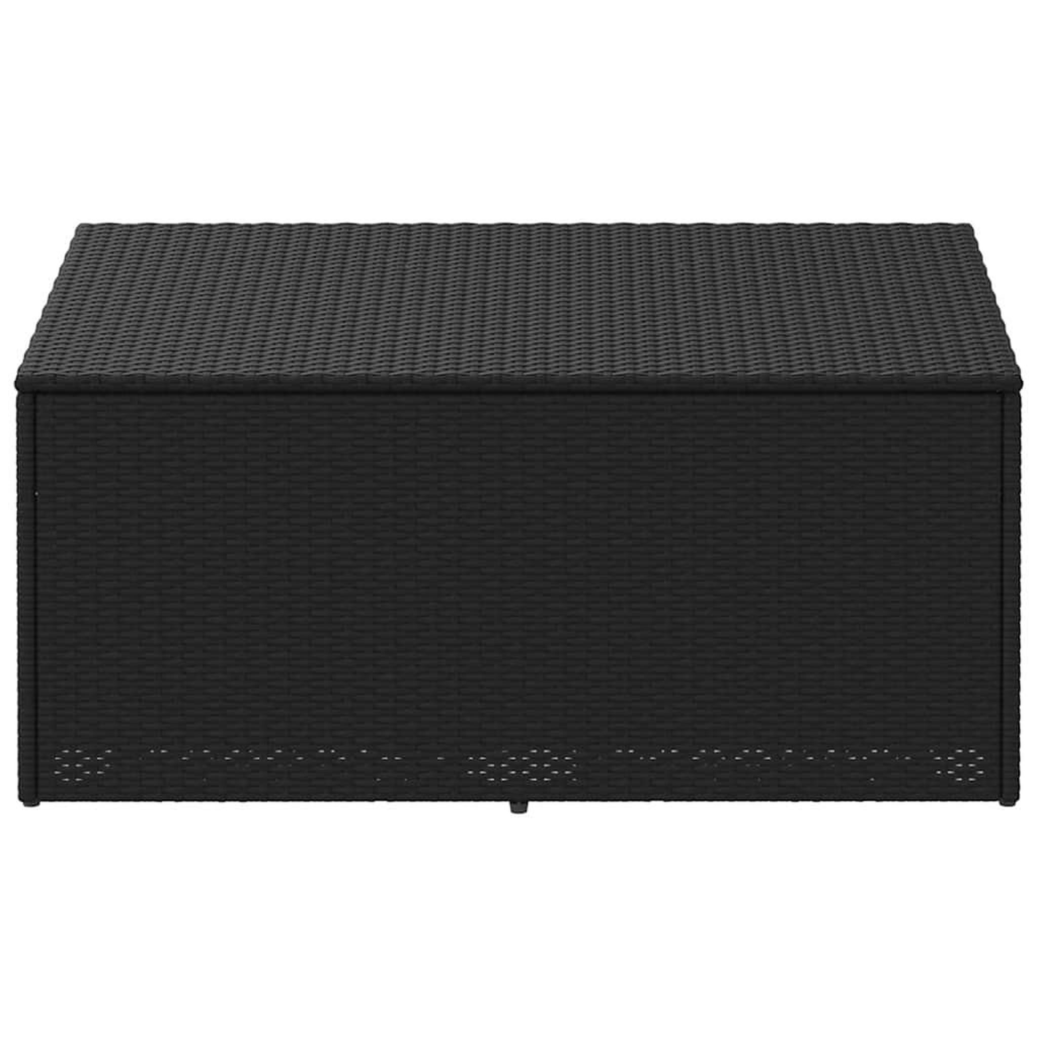 Voir la diapositive 3 : VIDAXL Boîte de rangement de jardin noir 110x50x58 cm resine tressee