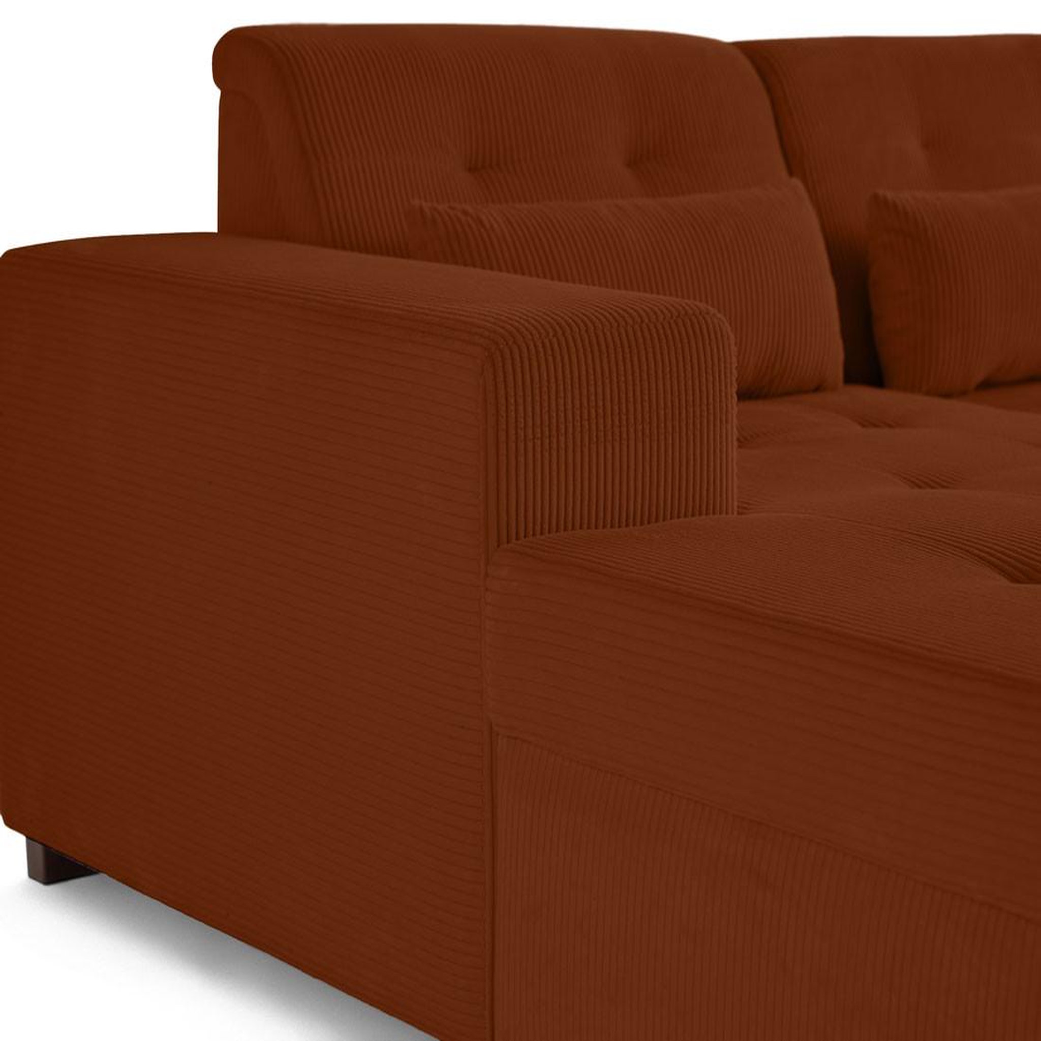 Voir la diapositive 6 : LISA DESIGN Vermont - canapé d'angle gauche - 4 places - convertible avec coffre - en velours côtelé