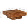 Voir la diapositive 6 : VIDAXL Table basse 80x80x30 cm bois d'acacia massif