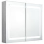 Voir la diapositive 2 : VIDAXL Armoire de salle de bain a miroir LED Gris beton 80x12x68 cm