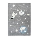 Paris Prix Tapis de Chambre Enfant Espace  Yowah  Argent. Coloris disponibles : Gris