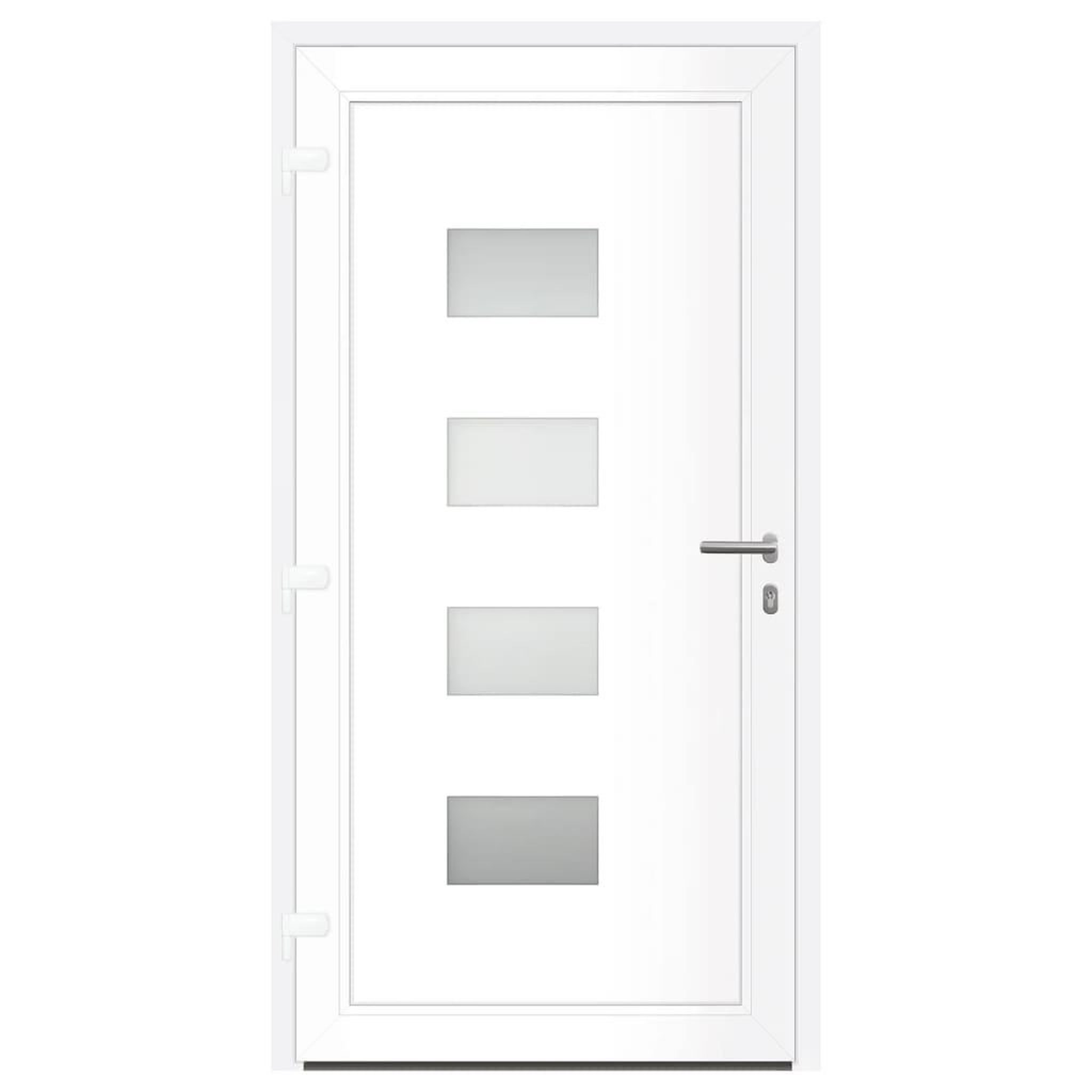 Voir la diapositive 5 : VIDAXL Porte d'entree Anthracite 100x200 cm Aluminium et PVC