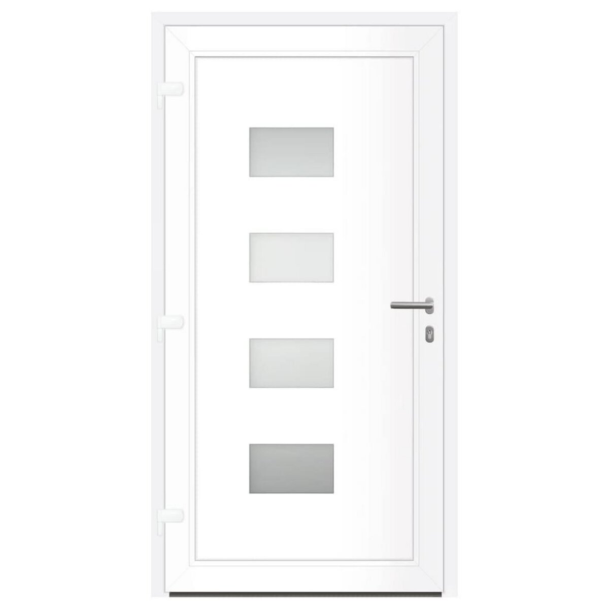 VIDAXL Porte d'entree Anthracite 100x200 cm Aluminium et PVC