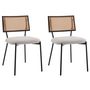 Voir la diapositive 2 : LISA DESIGN Luciano - lot de 2 chaises - en tissu bouclette