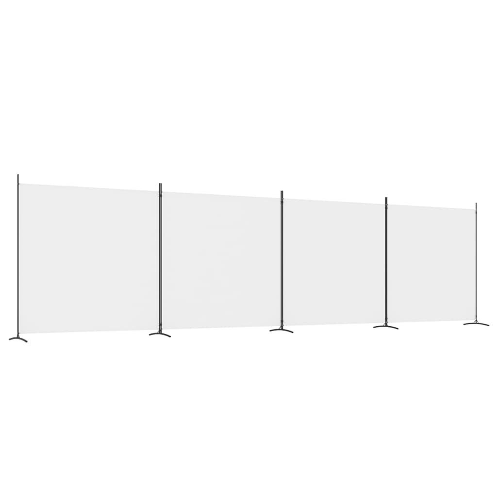 Voir la diapositive 2 : VIDAXL Cloison de separation 4 panneaux Blanc 698x180 cm Tissu