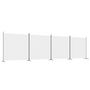 Voir la diapositive 2 : VIDAXL Cloison de separation 4 panneaux Blanc 698x180 cm Tissu