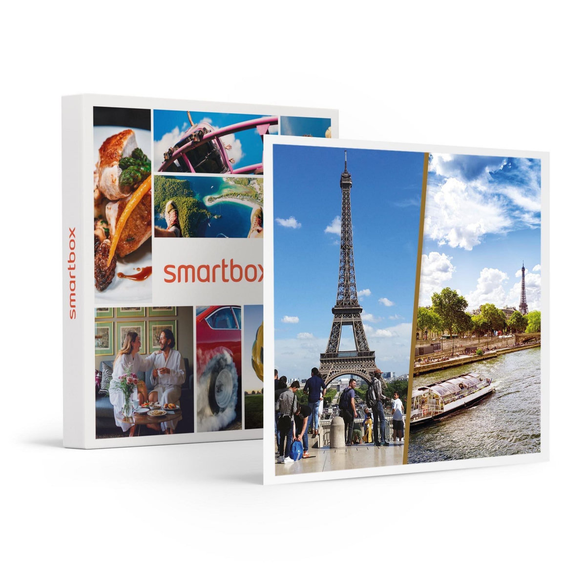 Smartbox Croisière d'1h sur la Seine et visite guidée de la tour Eiffel d'1h30 à Paris en duo - Coffret Cadeau Multi-thèmes
